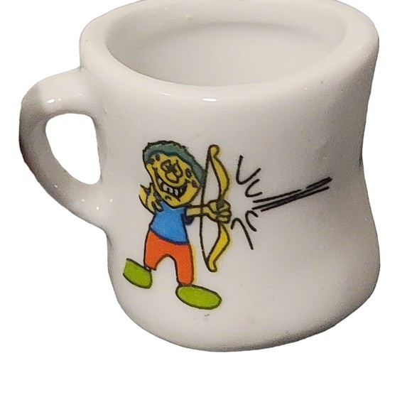 Lot Of 7 Vtg Gumball Machine Prizes Multicolor Ceramic Cups Pot Tea Set For Kids - Picture 2 of 12